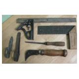 Six Vintage Assorted Hand Tools