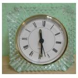 Crystal Clear Lead Crystal Desk Clock - Untested