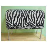 24 X 12 X 20 Ikea Zebra Print Foot Stool / Seat