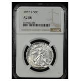 1937 S Walking Liberty Half Dollar NGC AU-58