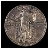 1929 Standling Liberty Quarter SLQ WOW TONED