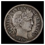 1914 S Barber Liberty Dime 10c