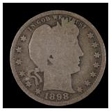 1898 O Barber Liberty Quarter 25c SEMI KEY DATE