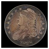 1828 Capped Bust Half Dollar 50c Silver TONED