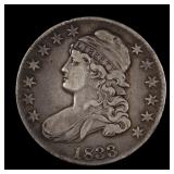 1830 Capped Bust Half Dollar 50c Silver WOW