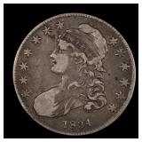 1834 Capped Bust Half Dollar 50c Silver