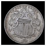 1868 Shield Nickel 5c Type Coin