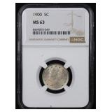 1900 Liberty V-Nickel 5c NGC MS-63 BEAUTY