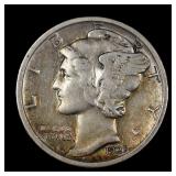 1925 S Mercury Silver Dime 10c TONED