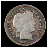 1893 O Barber Liberty Dime 10c Better Date TONED