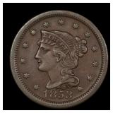 1853 Large Cent Braided Hair BEAUTY