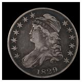 1829 Capped Bust Half Dollar 50c Silver WOW