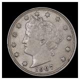 1907 Liberty V-Nickel Lustrous!