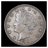 1901 Liberty V-Nickel Lustrous!