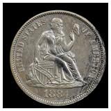 1884 Seated Liberty Dime 10c