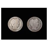 1908 O / 1907 Barber Silver Half Lot