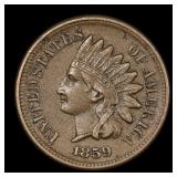 1859 Indian Head Copper Nickel Cent 1st Year
