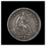 1844 TOUGH DATE Seated Liberty Half Dime H10c