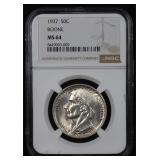 1937 Boone Commemorative Silver Half NGC MS-64