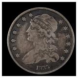 1835 Capped Bust Silver Quarter 25c Nice!