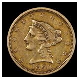 1850 Liberty Head Quarter GOLD Eagle $2.5 RARE