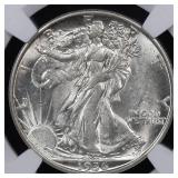 1936 D Walking Liberty Half Dollar NGC AU-58