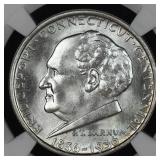 1936 Bridgeport Silver Commem Half 50c NGC MS-65