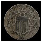 1882 Shield Nickel VF+ Die Breaks Great Coin!