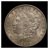 1897 Morgan Silver Dollar AU+ Toned