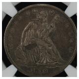 1839 Seated Liberty Half Dollar NGC VF-30 1st YEAR