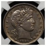 1898 Barber Half Silver Dollar NGC AU Details