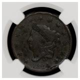 1824 1/2c Half Cent NGC VF+ Details BETTER DATE