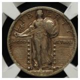 1919 S Standing Liberty Quarter NGC VF+++ KEY DATE