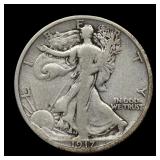 1917 S Walking Liberty Half Reverse Better Date