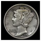 1924 D Mercury Silver Dime XF/AU Better Date