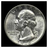 1936 S Washington Silver Quarter AU Better Date