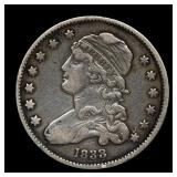 1833 Capped Bust Silver Quarter RARE