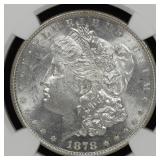 1878 8TF Morgan Silver Dollar NGC MS-62 1st Year!