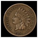 1860 Indian Head Cent Copper Nickel Pointed Bust