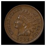 1897 Indian Head Cent Penny AU