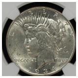 1934 Peace Silver Dollar NGC UNC Better Date