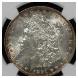 1891 O Morgan Silver Dollar NGC MS-61