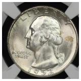 1952 S/S Washington Quarter MS-65 FS-502 TOP POP