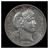 1910 Barber Silver Dime AU Details