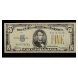 1934 A $5 North African Invasion Gold Seal Note