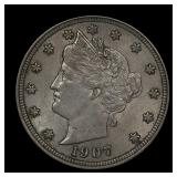 1907 Liberty V Nickel AU+