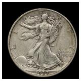 1933 S Walking Liberty Silver Half XF