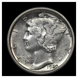 1920 S Mercury Silver Dime AU Better Date
