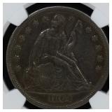 1864 Seated Liberty Dollar XF Details CIVIL WAR