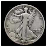 1917 D Walking Liberty Silver Half Reverse